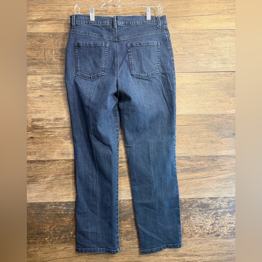 Gloria Vanderbilt Amanda Dark Blue Straight Leg Jeans - Picture 3 of 6